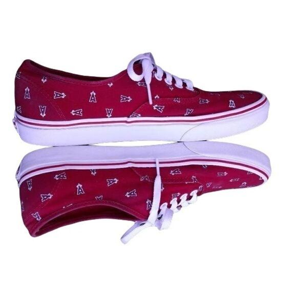 Vans MLB Los Angeles Angle's Red A Halo Low Top Sneakers Womens Sz 11.5 Mens 10 - Picture 8 of 11